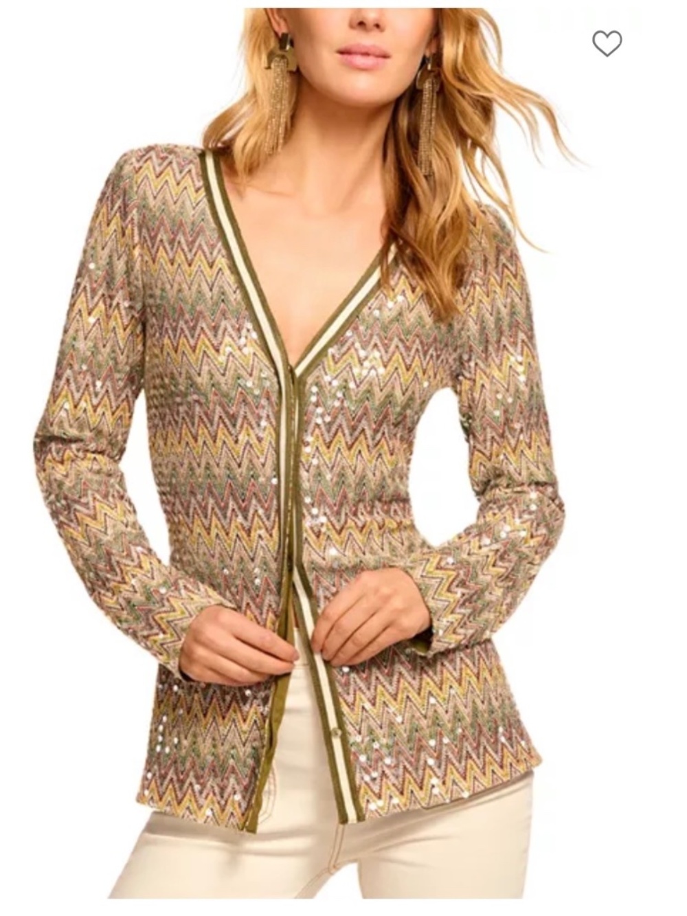 Ramy Brook Kiki Sequin Cardigan in color: Boca Sequin, Size Medium